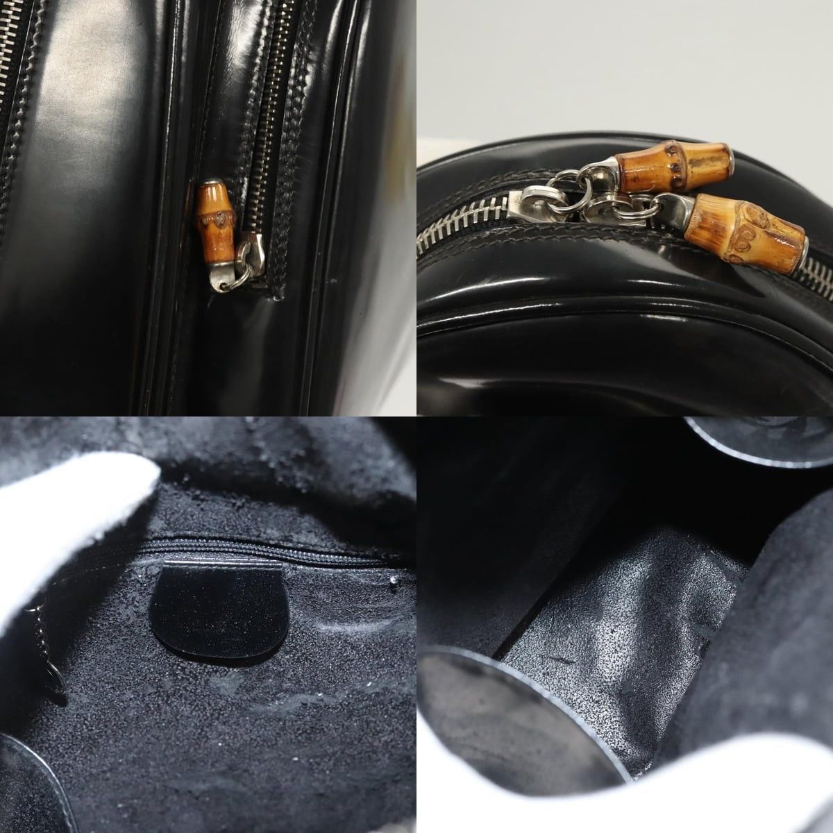 Gucci GUCCI Bamboo Shoulder Bag Enamel Black Silver 003 3444 003 Size ONE SIZE - 11 Thumbnail