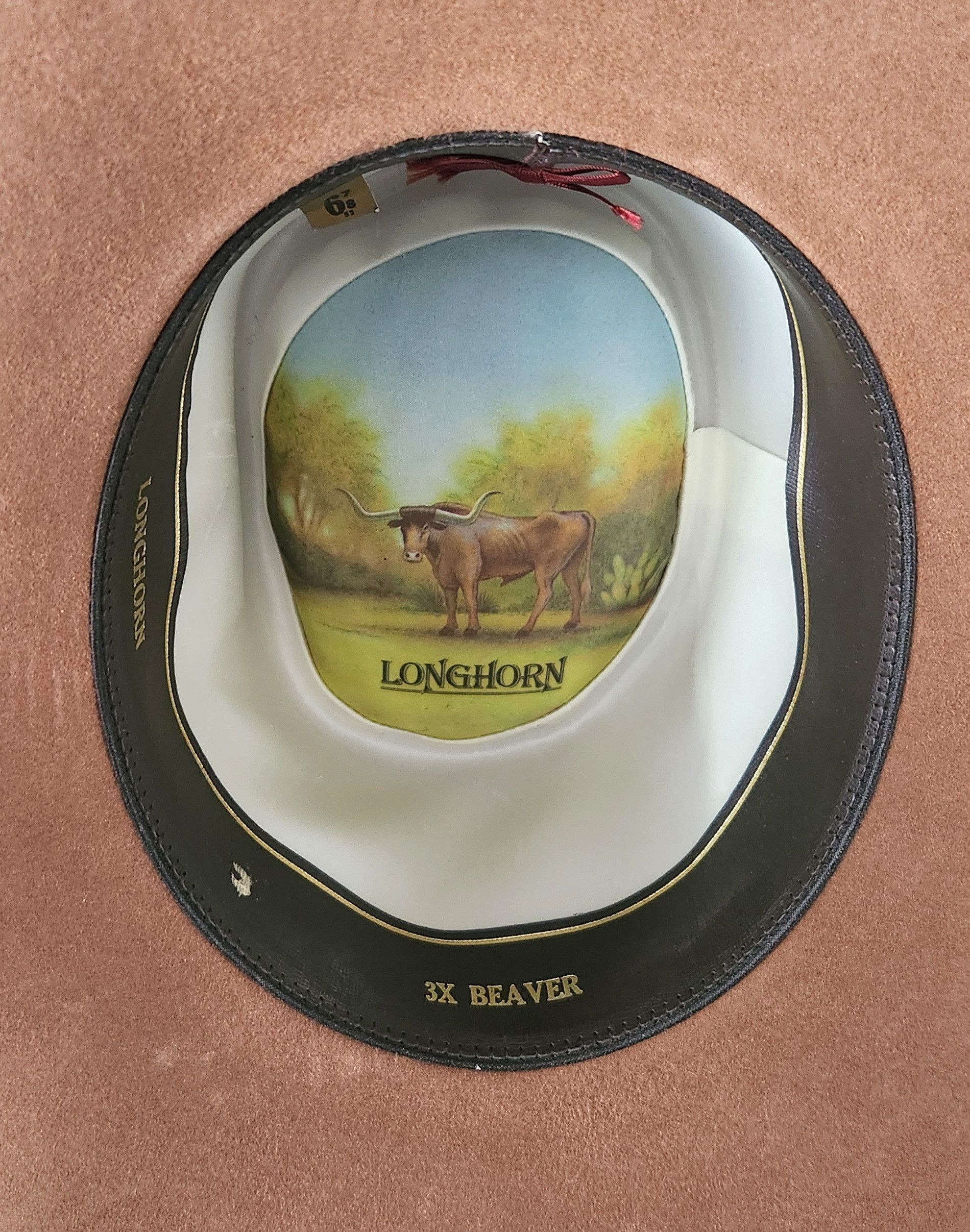 Vintage Longhorn Vintage Cowboy Felt Hat 3X Beaver size 6 7/8 Brown Size ONE SIZE - 8 Thumbnail