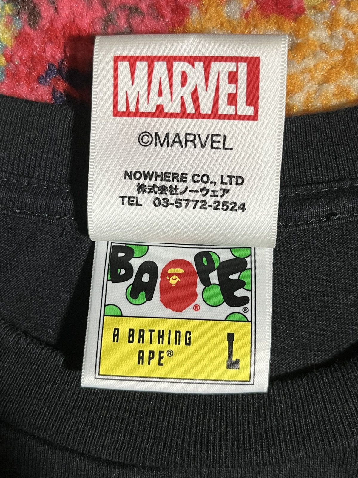 Bape × Marvel Comics Bape Marvel Ape Head Shirt Large Size US L / EU 52-54 / 3 - 6 Thumbnail