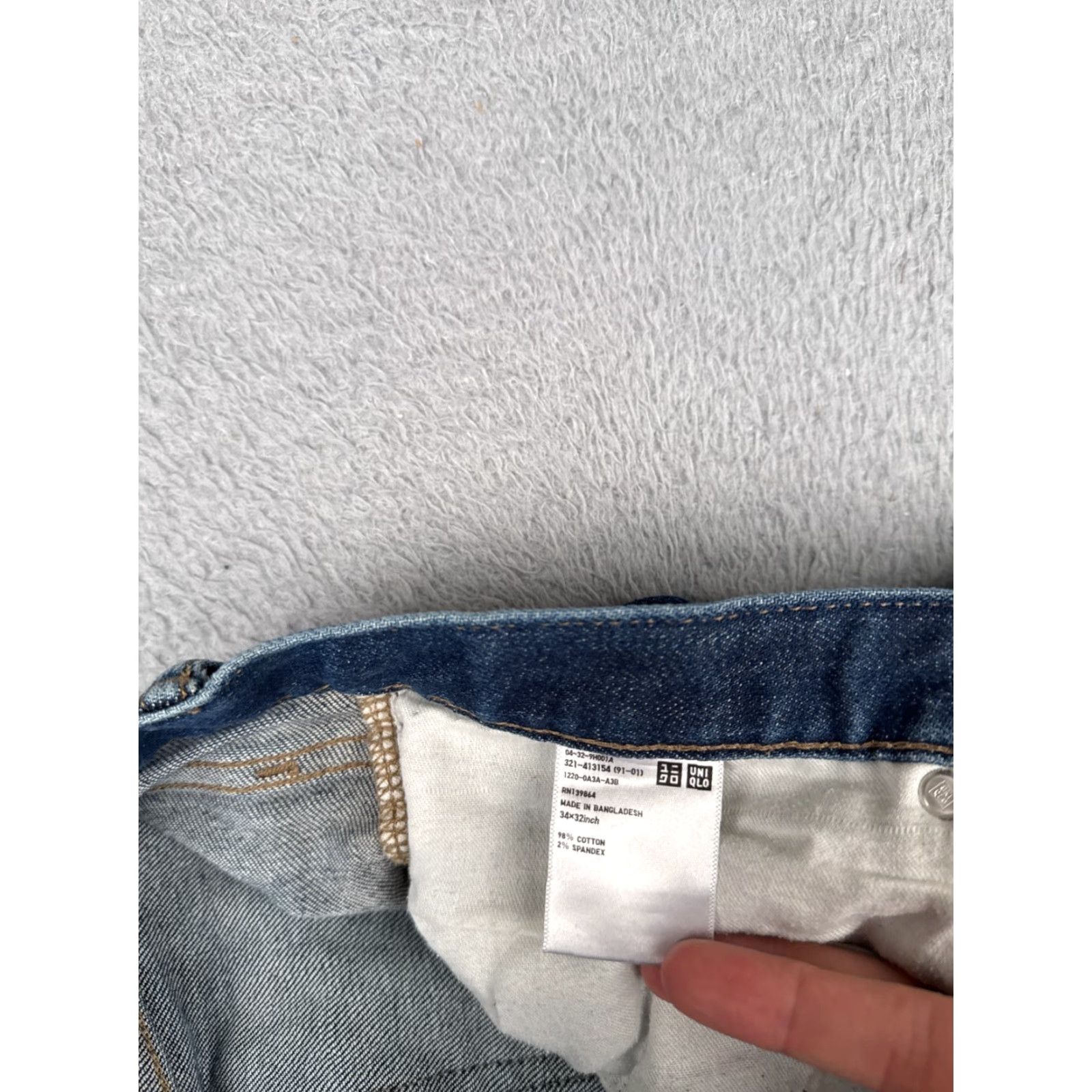 Uniqlo Uniqlo Jeans Mens 34x32 Blue Denim Skinny Zip Fly Mid Rise Cotton Blend Size US 34 / EU 50 - 7 Thumbnail