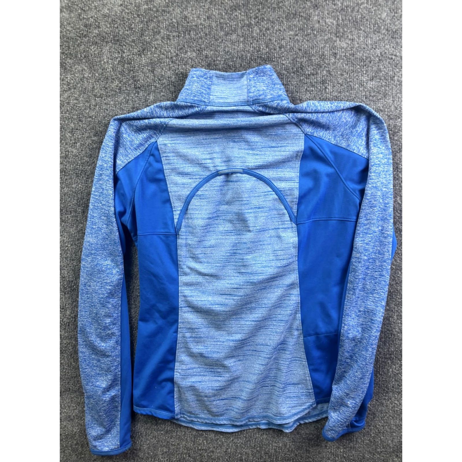 Athleta Athleta Womens L Blue 1/4 Zip Mock Neck Long Sleeve Pullover Athletic Top (Lightweight, Moisture Wicking) Size L / US 10 / IT 46 - 7 Thumbnail