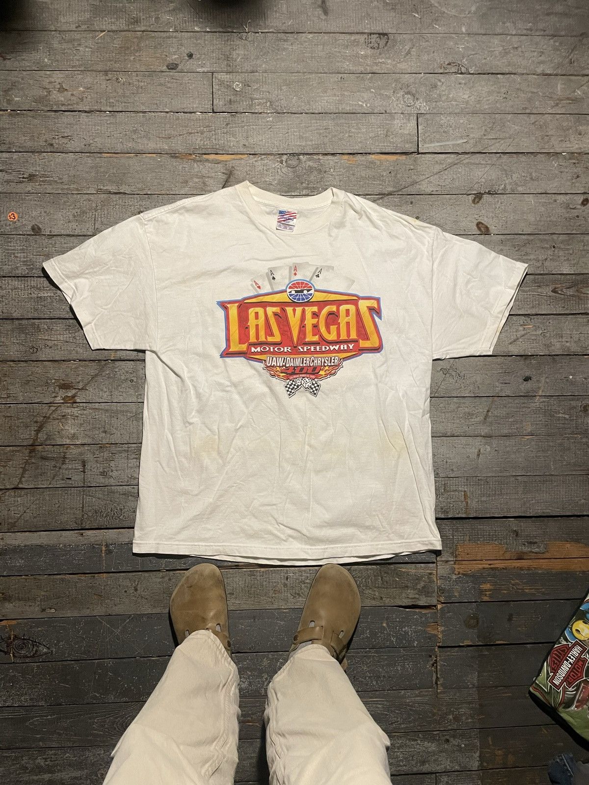 NASCAR × Vintage Y2K Nascar Las Vegas Speedway T Shirt Size US XXL / EU 58 / 5 - 1 Thumbnail