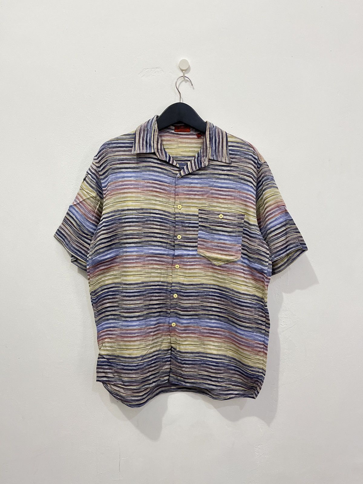 Missoni Vintage Missoni Geometric Striped Button Up Shirt Size US M / EU 48-50 / 2 - 1 Thumbnail
