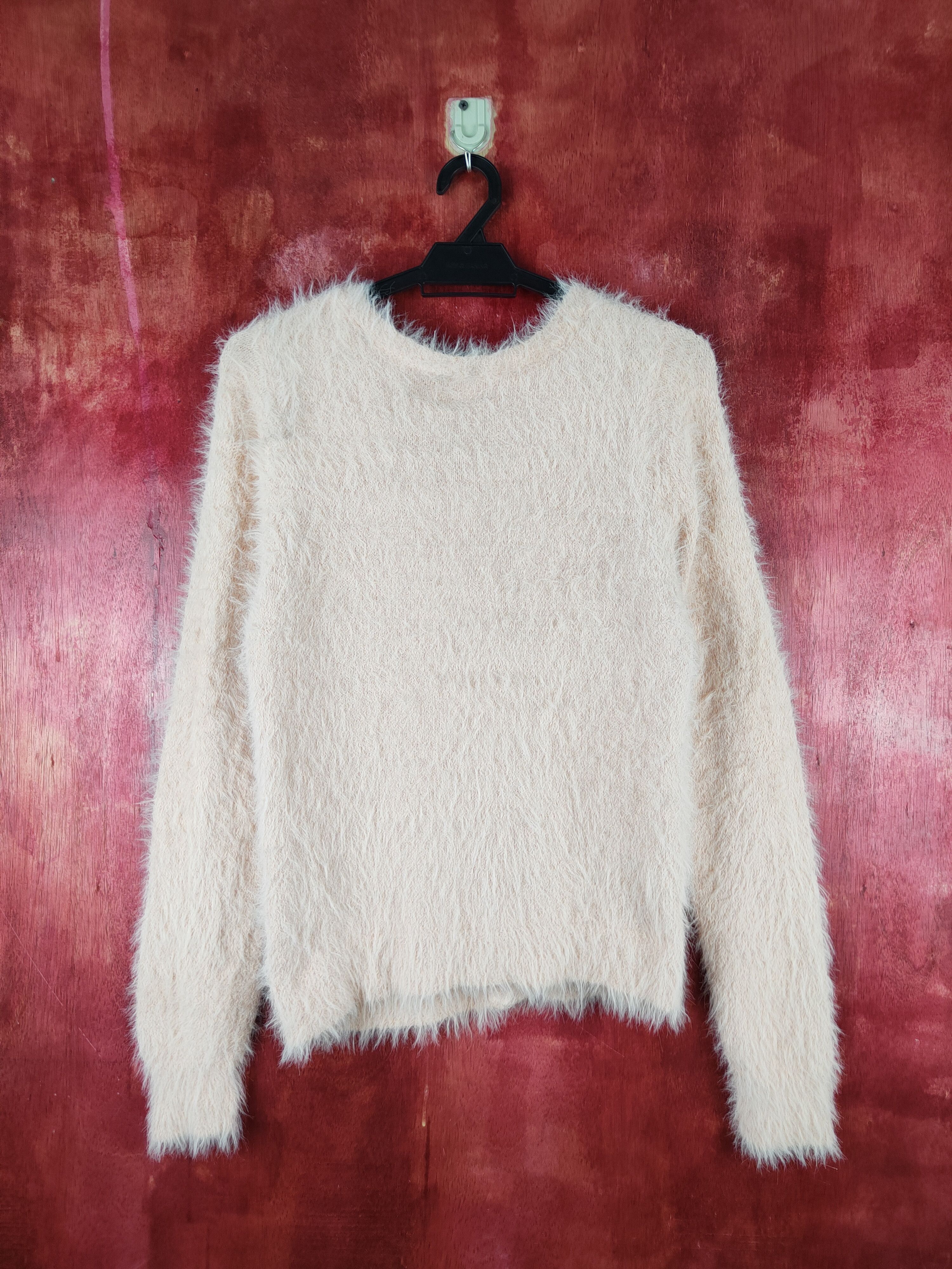 Aran Isles Knitwear Marpione Peach Fur Mohair Knitwear Cardigan #S1967 Size M / US 6-8 / IT 42-44 - 7 Thumbnail