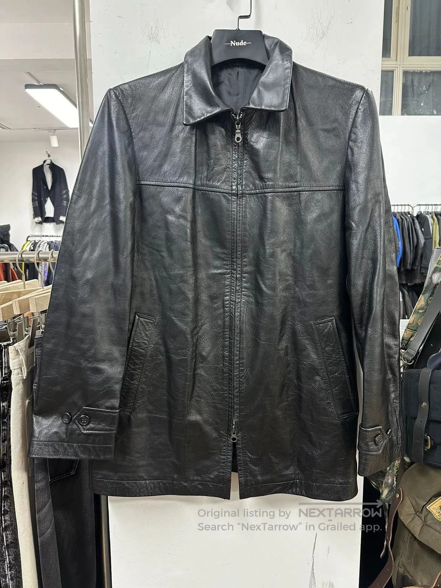 Yohji Yamamoto Yohji Yamamoto Black Leather Jacket. Size US M / EU 48-50 / 2 - 2 Thumbnail