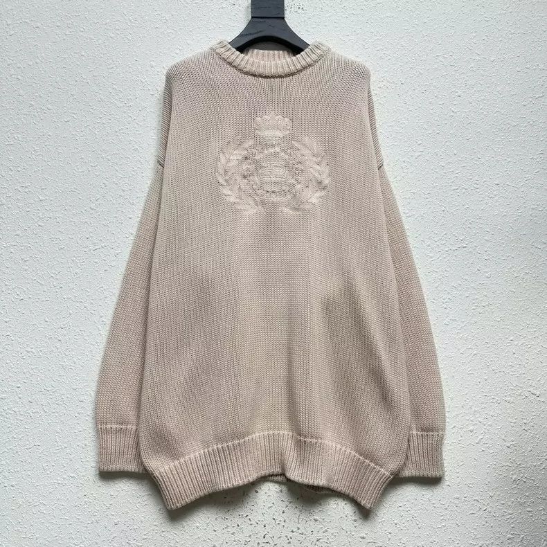 Balenciaga Wheat ear embroidery knitted sweater