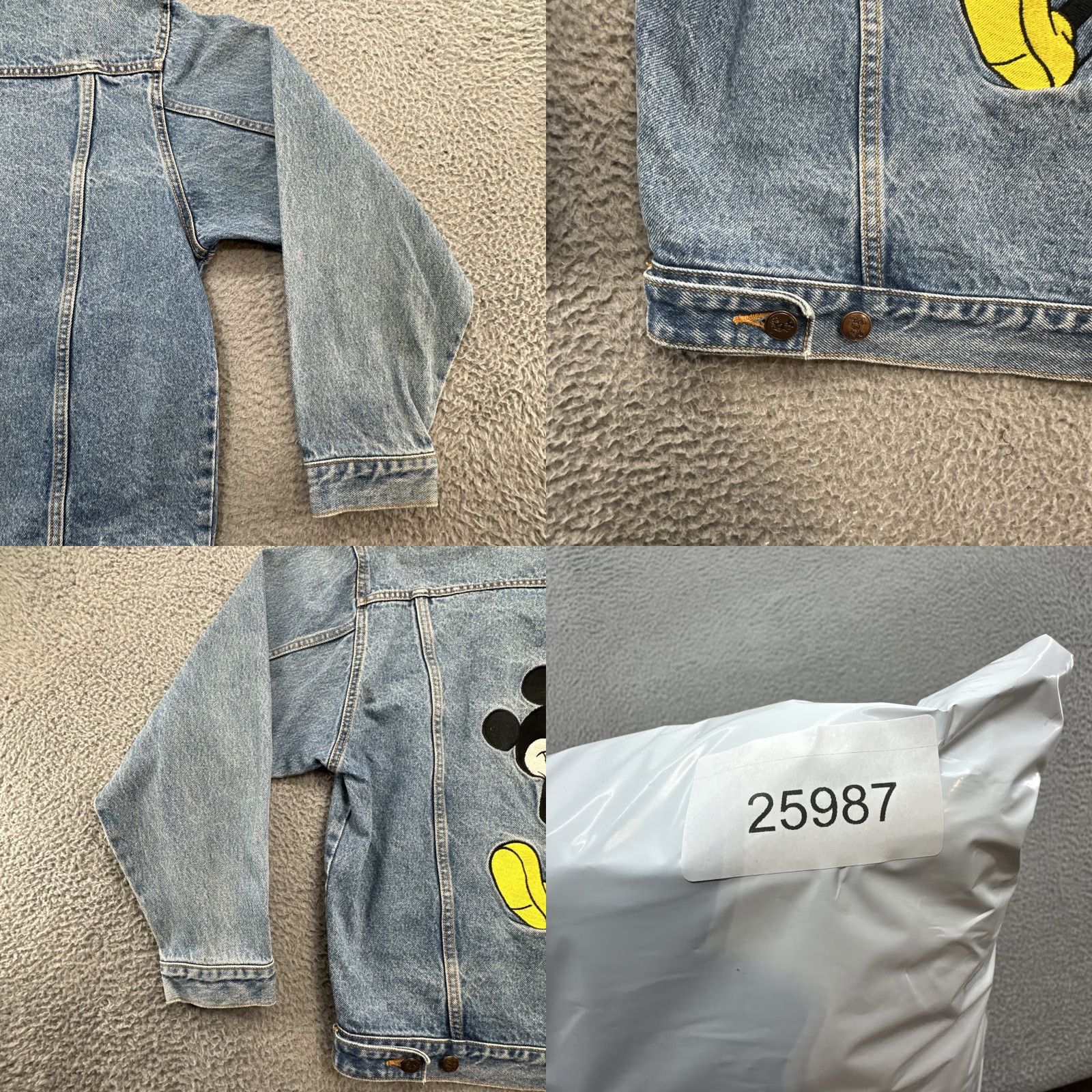 Disney VINTAGE Mickey Mouse Embroidered Denim Trucker Jacket Mens Medium Blue 90s USA Disney Inc. Jacket Size US M / EU 48-50 / 2 - 10 Thumbnail
