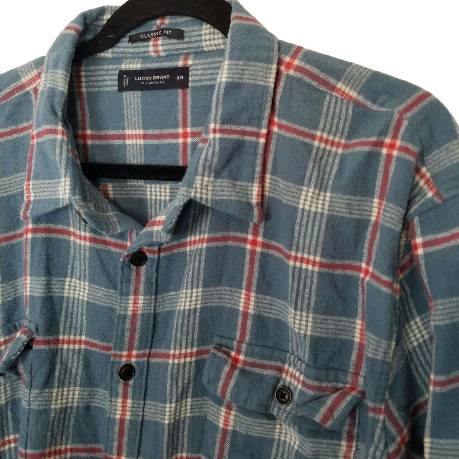 Lucky Brand Lucky Brand Mens Flannel Shirt Classic Fit XXL Plaid Grunge Size US XXL / EU 58 / 5 - 5 Thumbnail