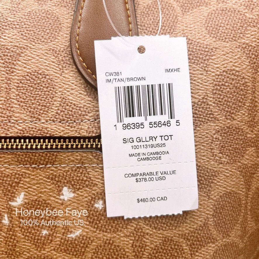 Coach Gallery Tote Bag In Signature Canvas CW381 Size ONE SIZE - 3 Thumbnail