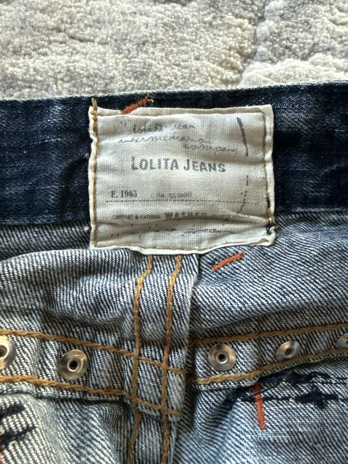 If Six Was Nine 2000s Lolita Japan Studded Pyramid Whiskers Flared Jeans Size US 30 / EU 46 - 23 Thumbnail