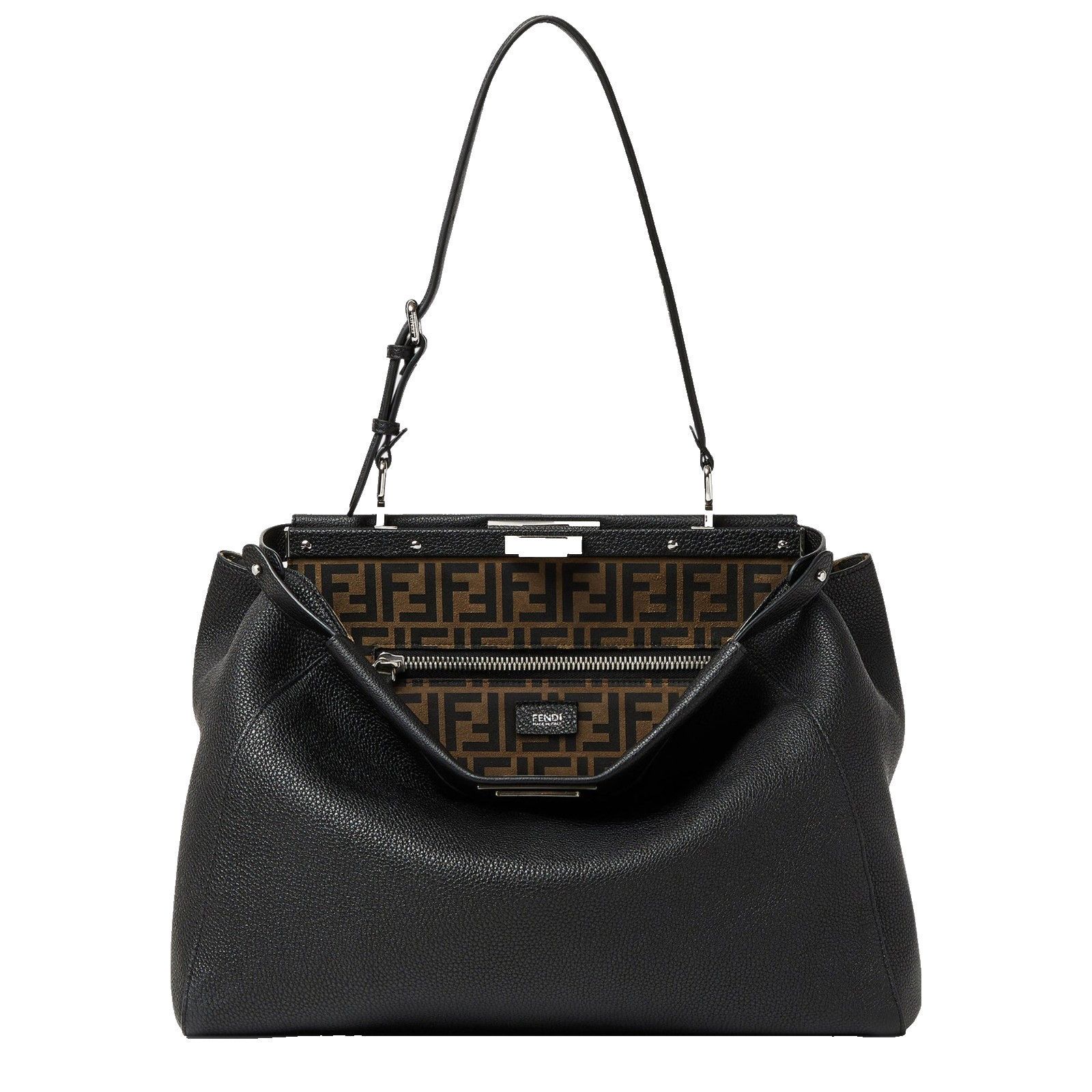 Fendi FENDI $6500 My Peekaboo Large Black Leather Bag New & Authen Size ONE SIZE - 1 Thumbnail