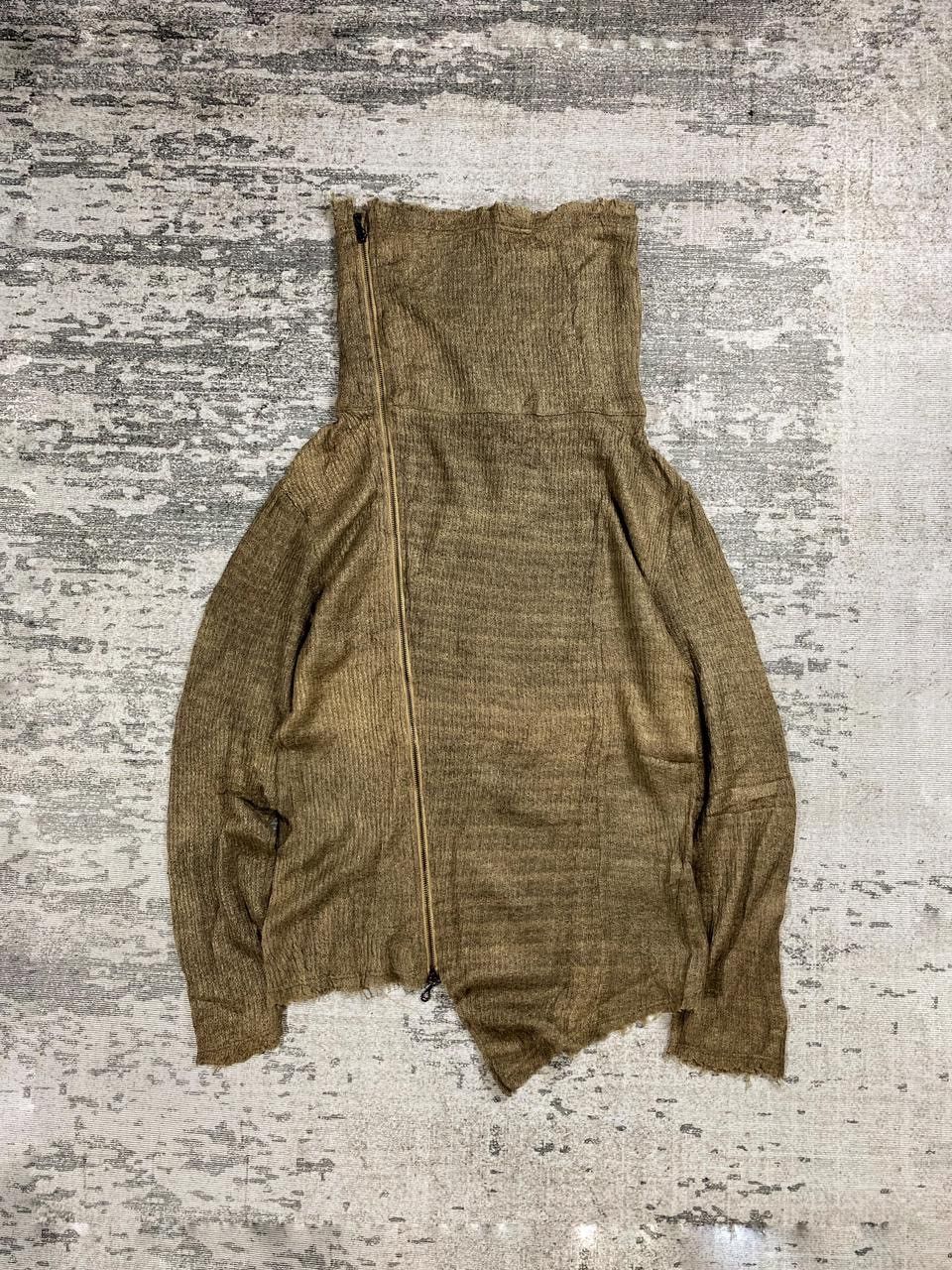 Japanese Brand 2000s BerningSho Asymmetric Docking Mohair Zip y2k Lgb Ifsix Size US L / EU 52-54 / 3 - 1 Thumbnail