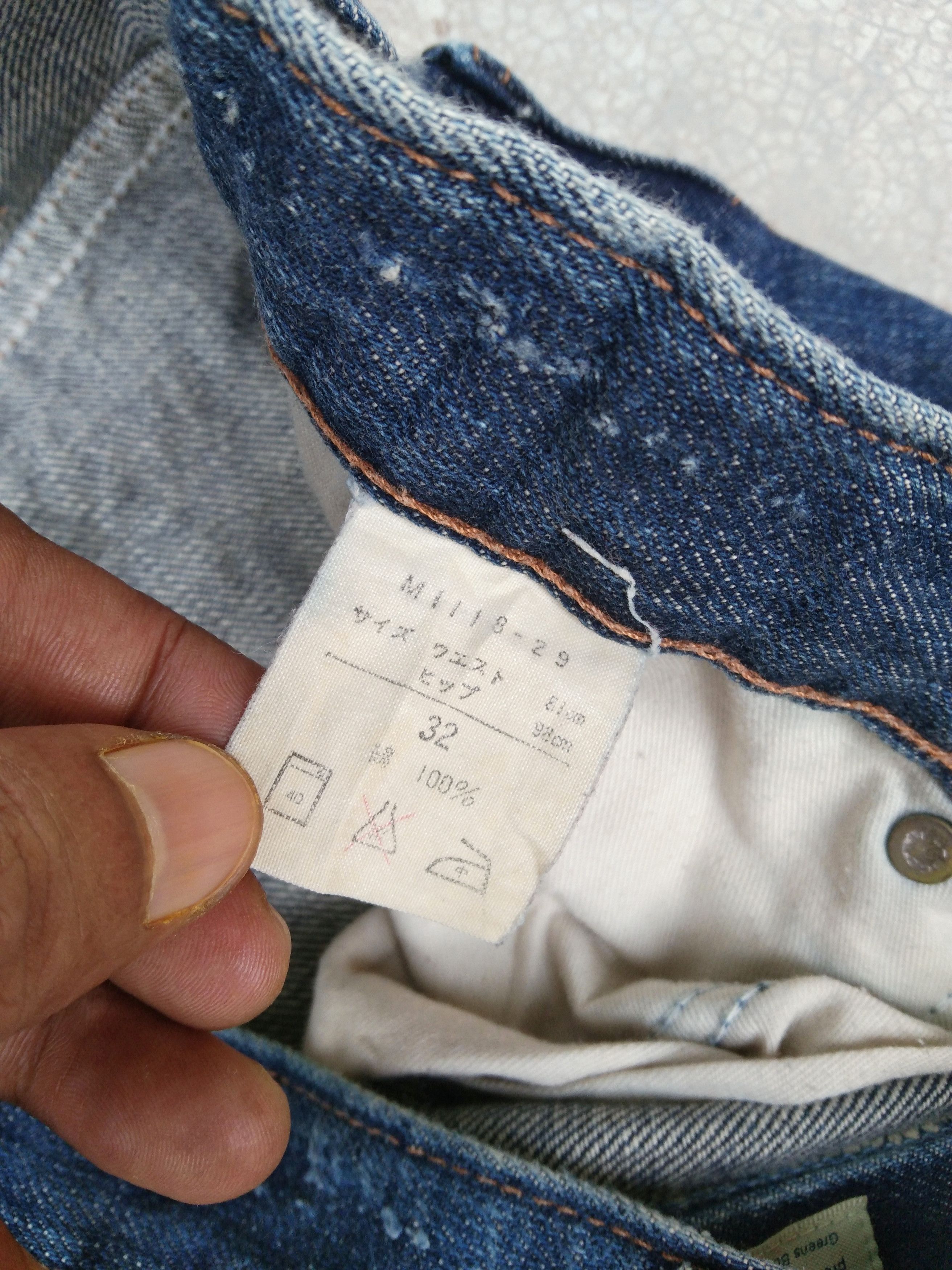 Japanese Brand Vintage Wrangler Straight Leg Distressed Jeans 30x33 Size US 30 / EU 46 - 9 Thumbnail