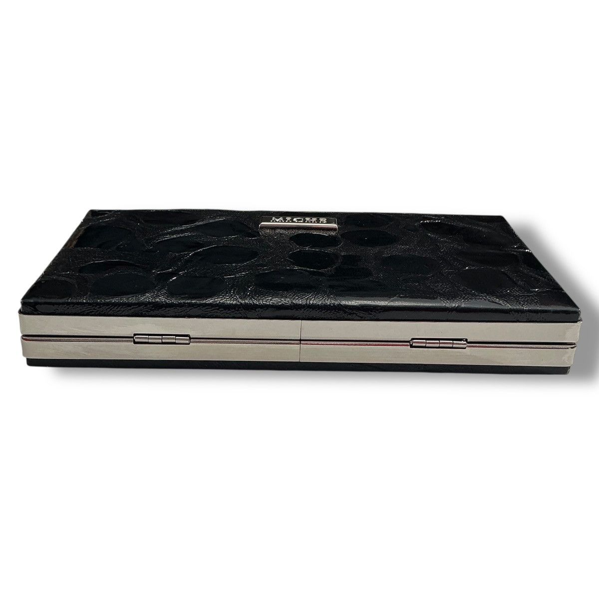 Other Miche Black Textured Clutch with Silver Chain Size ONE SIZE - 8 Thumbnail