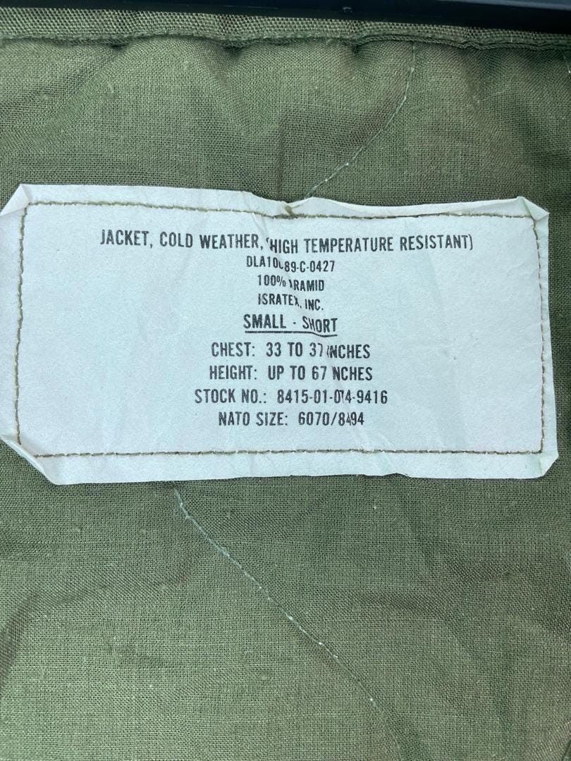Vintage Vtg 80s Isratex U.S army military flight bomber jacket Size US S / EU 44-46 / 1 - 6 Thumbnail
