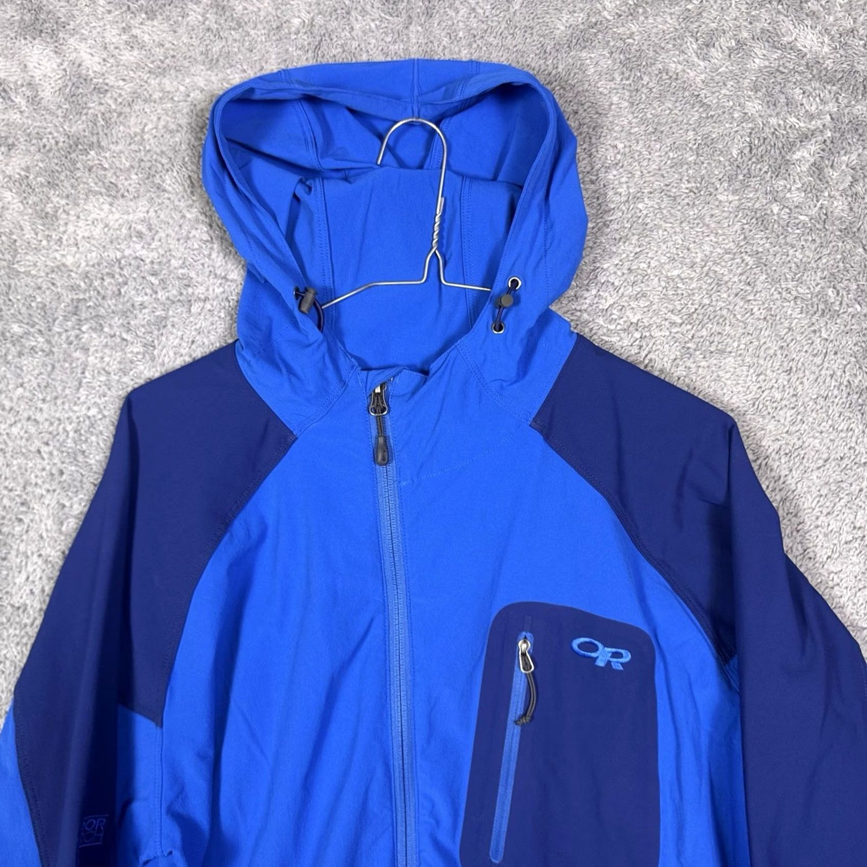 Outdoor Research Outdoor Research Softshell Jacket Men L Mid-Length Geometric Blue Hoodie Tactical Size US M / EU 48-50 / 2 - 4 Thumbnail
