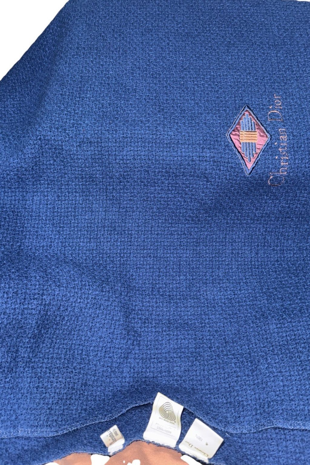 Dior Christian Dior Oblique Throw Blanket Embroidered Logo1990’s Size ONE SIZE - 5 Thumbnail