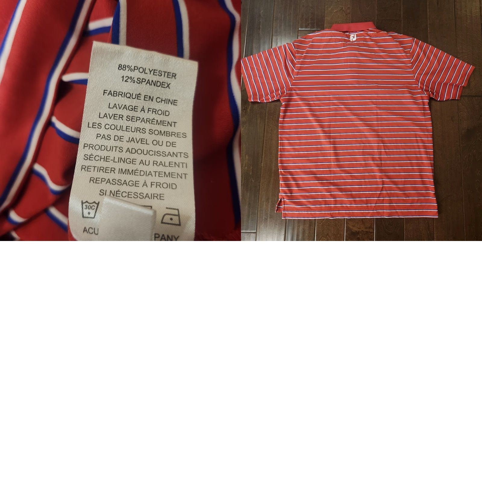 Footjoy Footjoy Polo Shirt Mens 2XL Red Striped Performance Golf Activewear Top Size US XXL / EU 58 / 5 - 10 Thumbnail