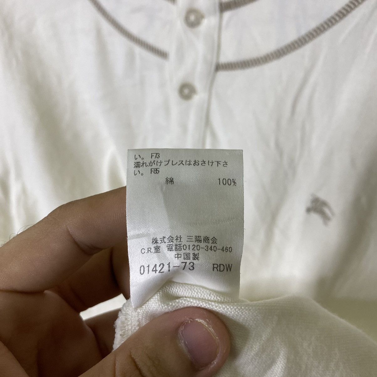 Burberry Burberry London Blue Label Quarter Button LS Tee Size US L / EU 52-54 / 3 - 5 Thumbnail