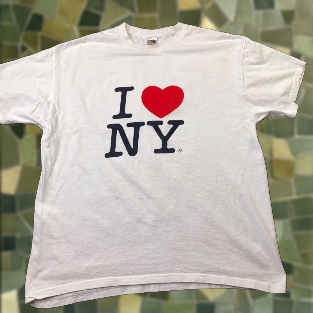 Fruit Of The Loom VINTAGE Fruit of the Loom I Heart New York T-Shirt White XL Men’s Shirt Adult XL White Graphic 90s Love Jersey Cotton Retro Size US XL / EU 56 / 4 - 1 Thumbnail