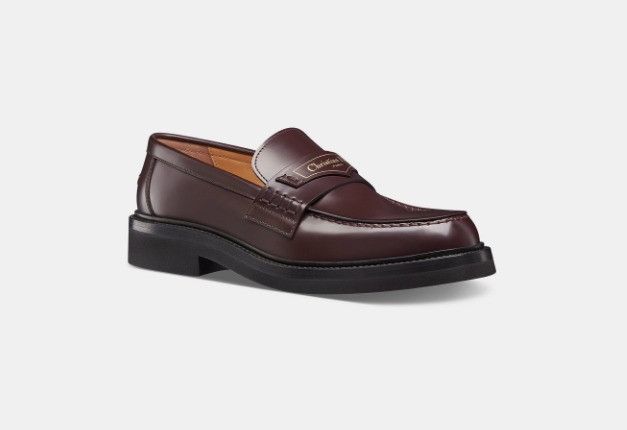 Dior o1w1db11124 Brushed Calfskin Boy Loafers in Amaranth Size US 7 / IT 37 - 2 Thumbnail