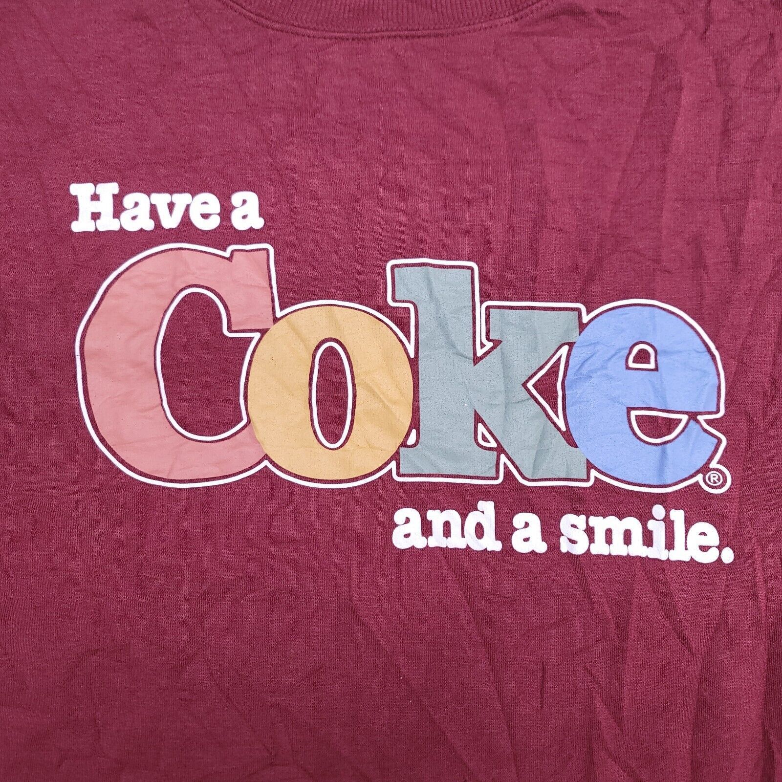 Coca Cola Coca-Cola Pullover Sweatshirt Men Size Extra Large XL Maroon Size US XL / EU 56 / 4 - 3 Thumbnail
