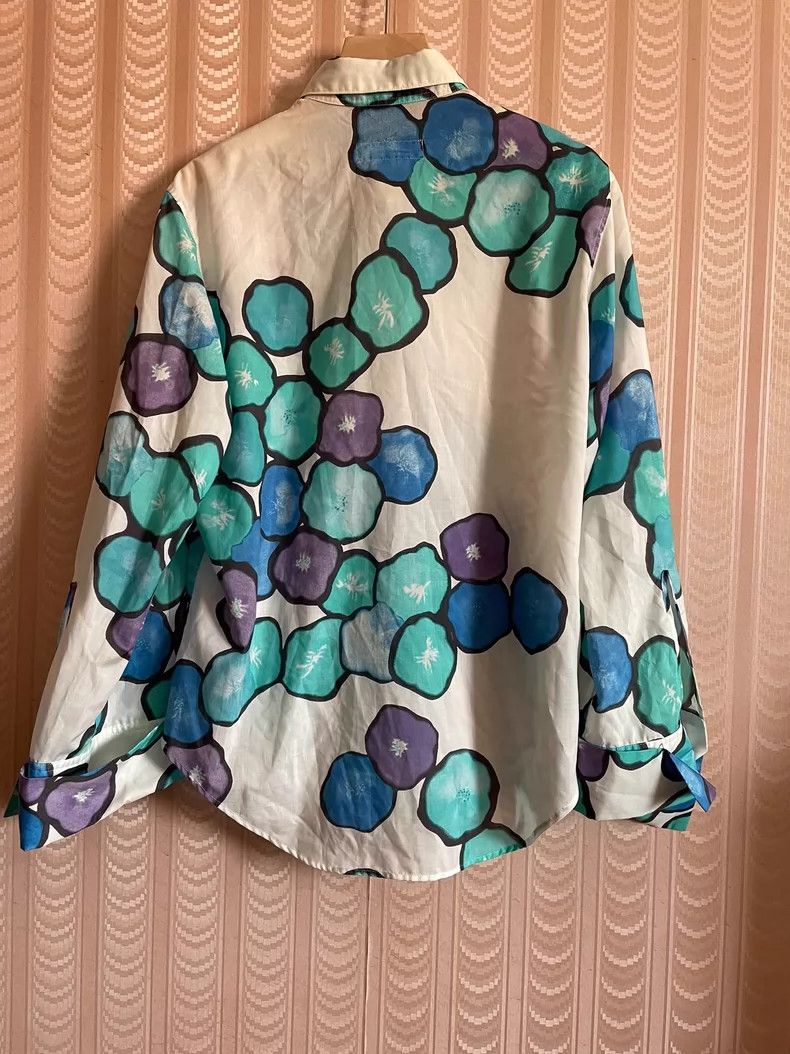 Y's Y's White printed show shirt with pointed collar shirt Size US M / EU 48-50 / 2 - 2 Thumbnail