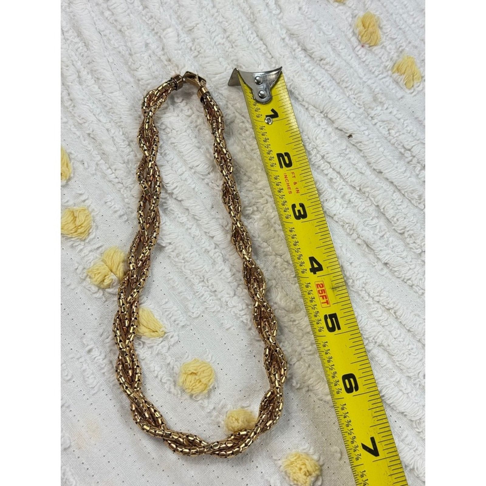 & Other Stories Bigney 12kt vtg Gold Filled Braided Choker Necklace Size ONE SIZE - 3 Thumbnail