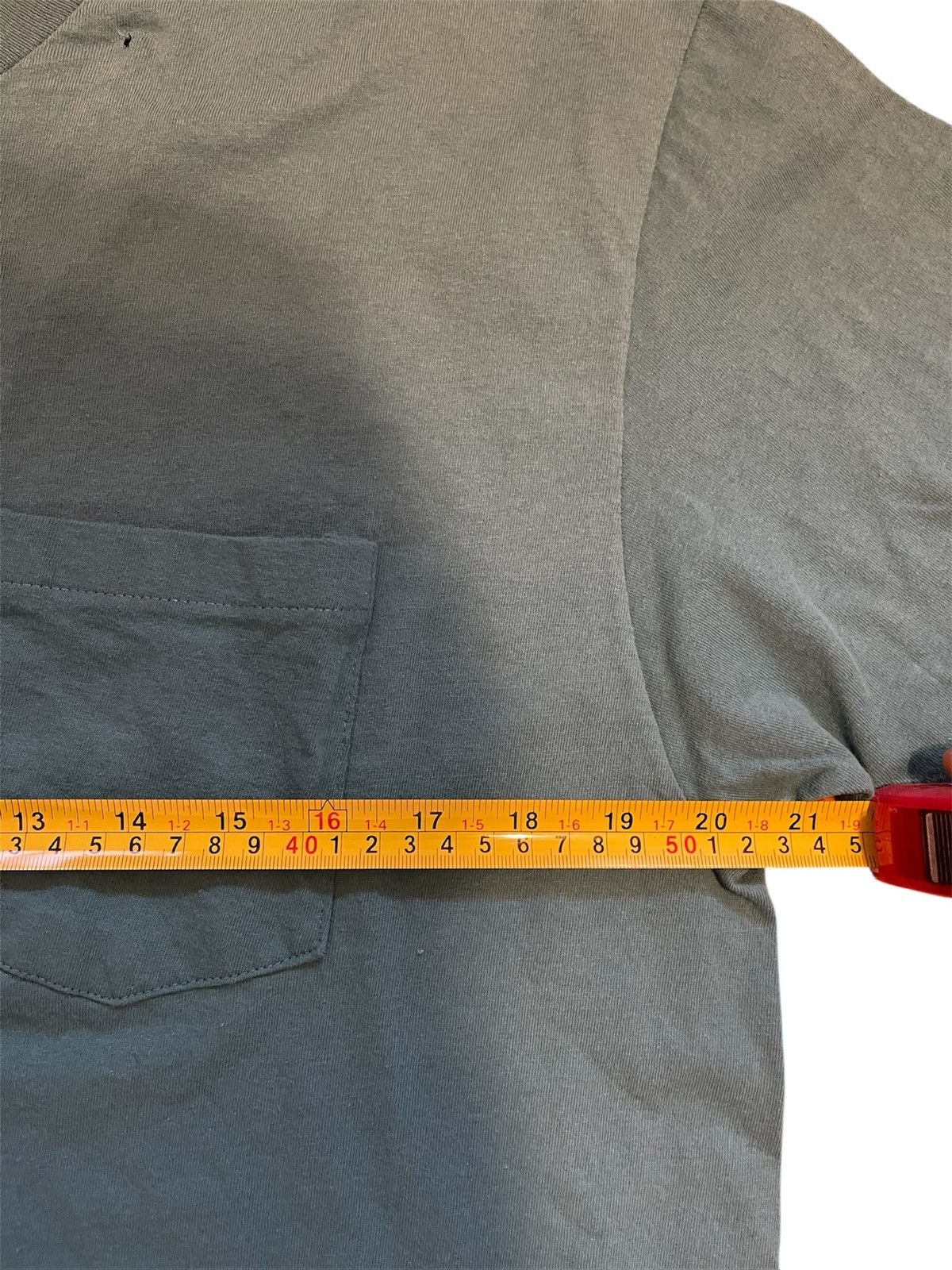 Hanes × Vintage Vintage Teal 90s Single Stitch Blank Men Pocket Tee Sz L Size US L / EU 52-54 / 3 - 4 Thumbnail