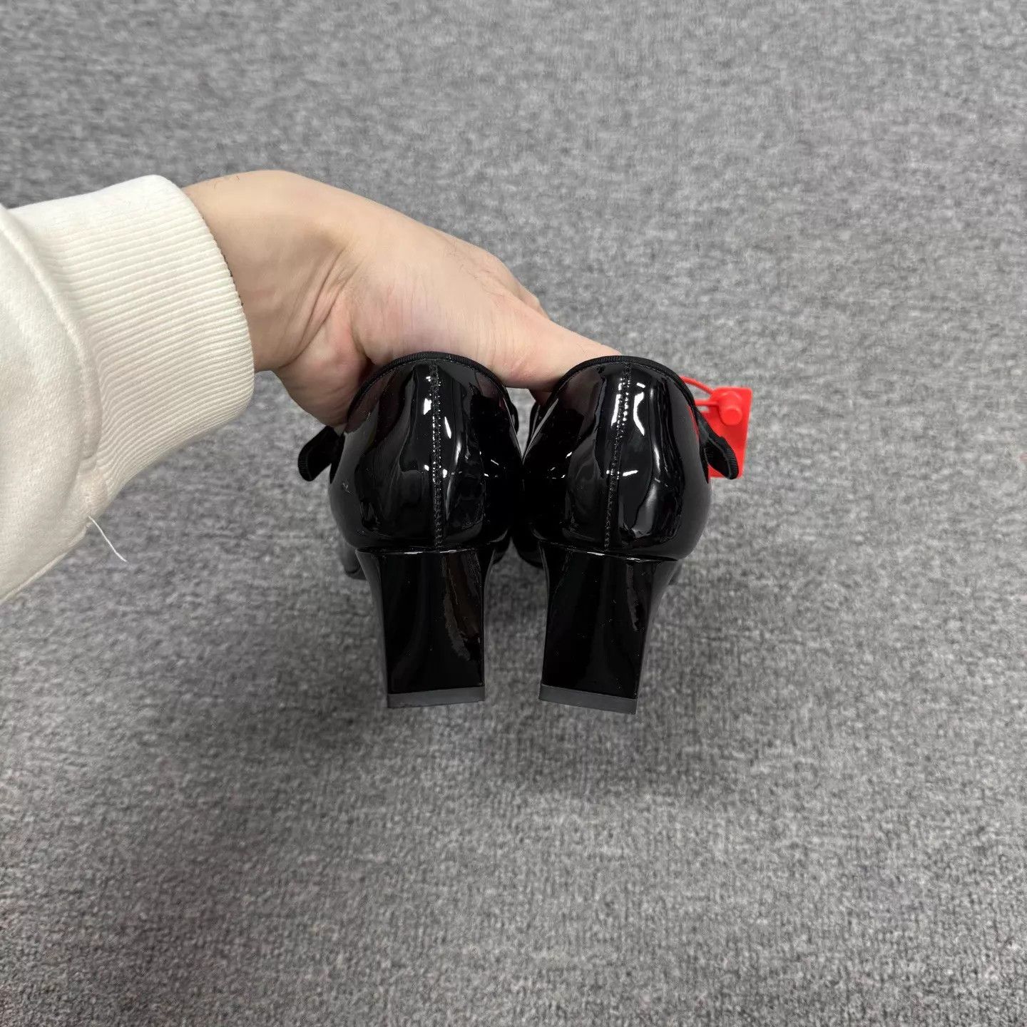 Celine Celine Arc de Triomphe Black Patent Block Heel MJ Size US 4.5 / IT 34.5 - 3 Thumbnail