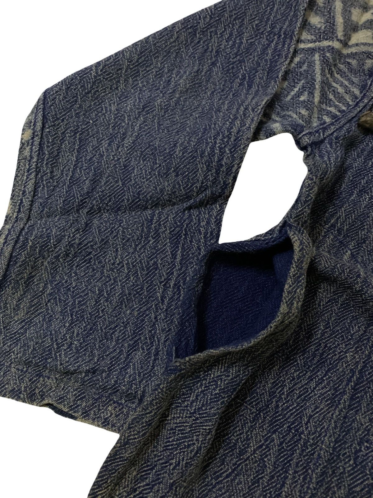 Japanese Brand Vintage Japanese Indigo Blue Patchwork Denim Jacket Size US L / EU 52-54 / 3 - 6 Thumbnail