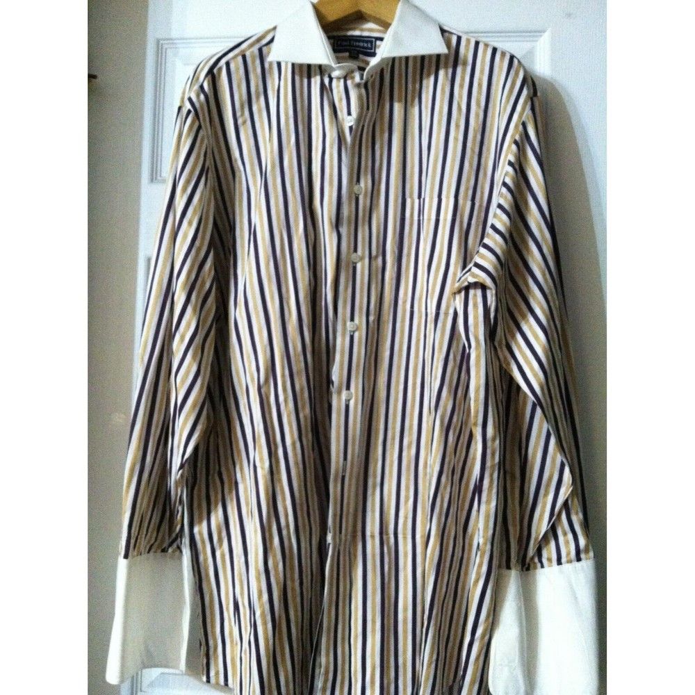 Paul Fredrick PAUL FREDRICK MENS 100%COTTON DRESS SHIRT SIZE: 18/35 Size US XXL / EU 58 / 5 - 2 Thumbnail