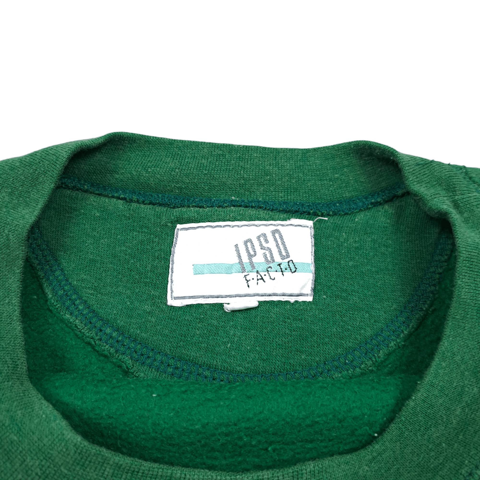 Fruit Of The Loom × Russell Athletic × Vintage 💎 Vintage Blank Basic Boxy Green Sweatshirt Crewneck Size US L / EU 52-54 / 3 - 7 Thumbnail
