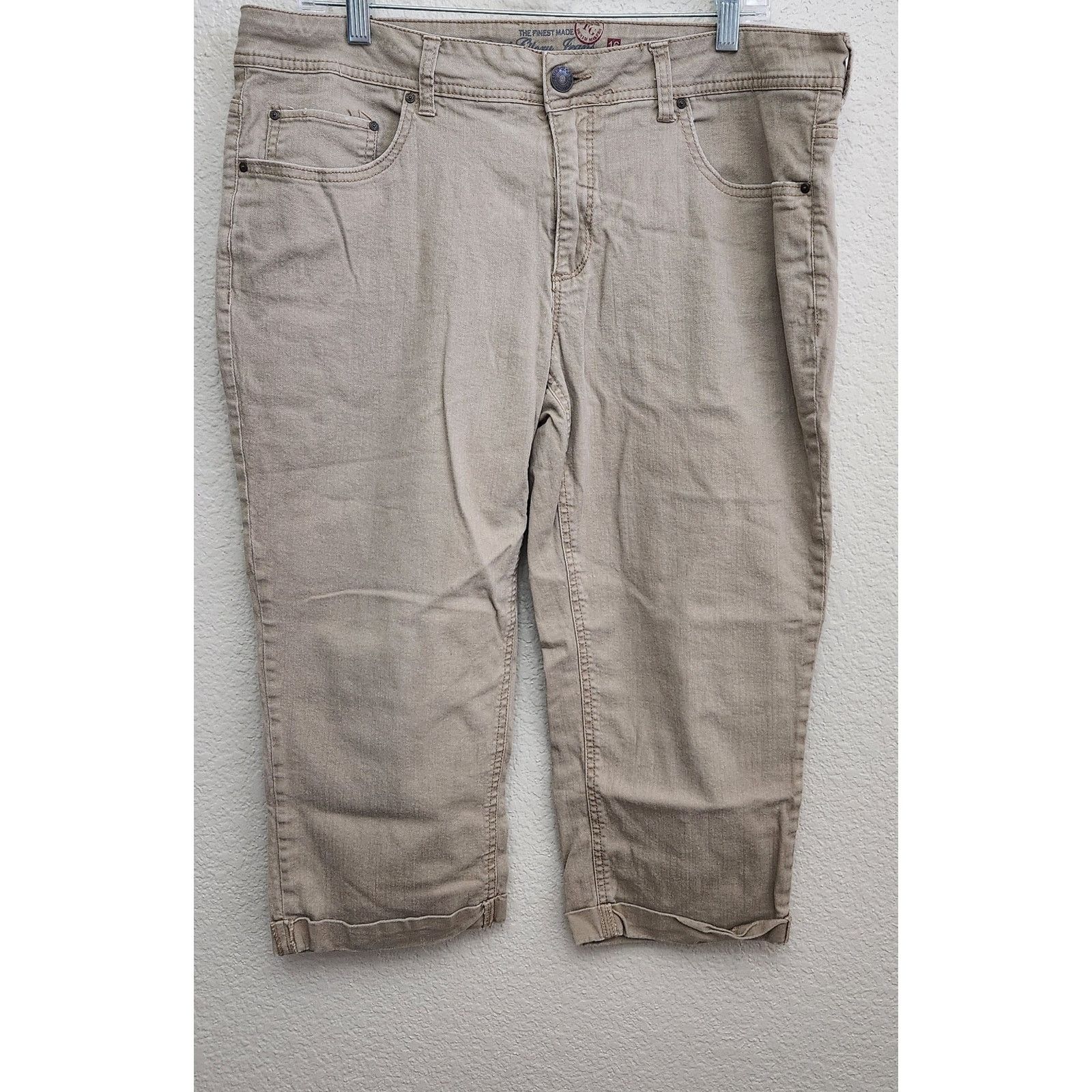 Faded Glory Faded Glory Tan Beige Capri 5 Pocket Jeans 16 Lightweight Size 36" / US 14 / IT 50 - 1 Thumbnail