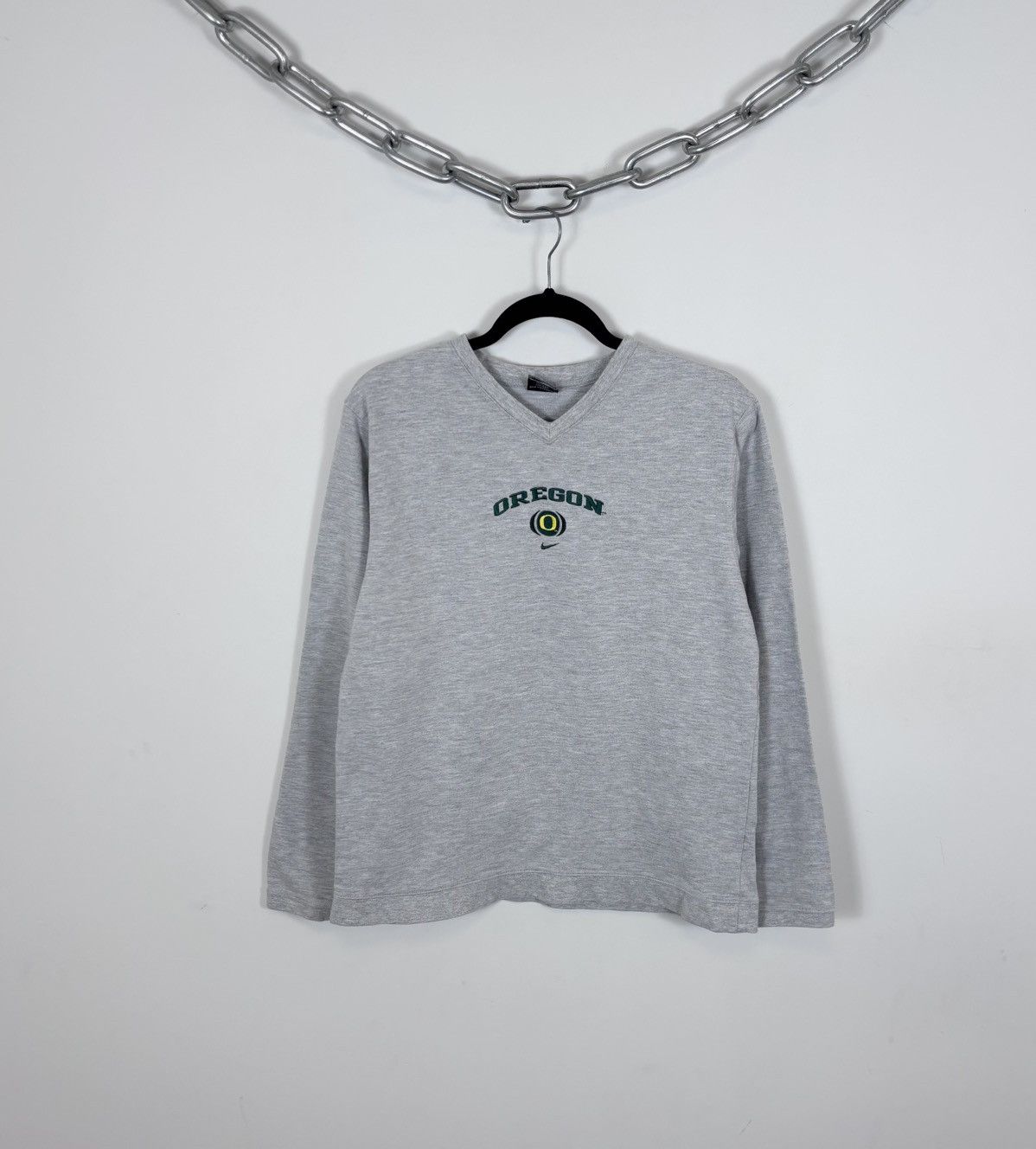 Nike Vintage Nike Team Oregon Ducks Grey Long Sleeve T-Shirt Size US S / EU 44-46 / 1 - 1 Thumbnail