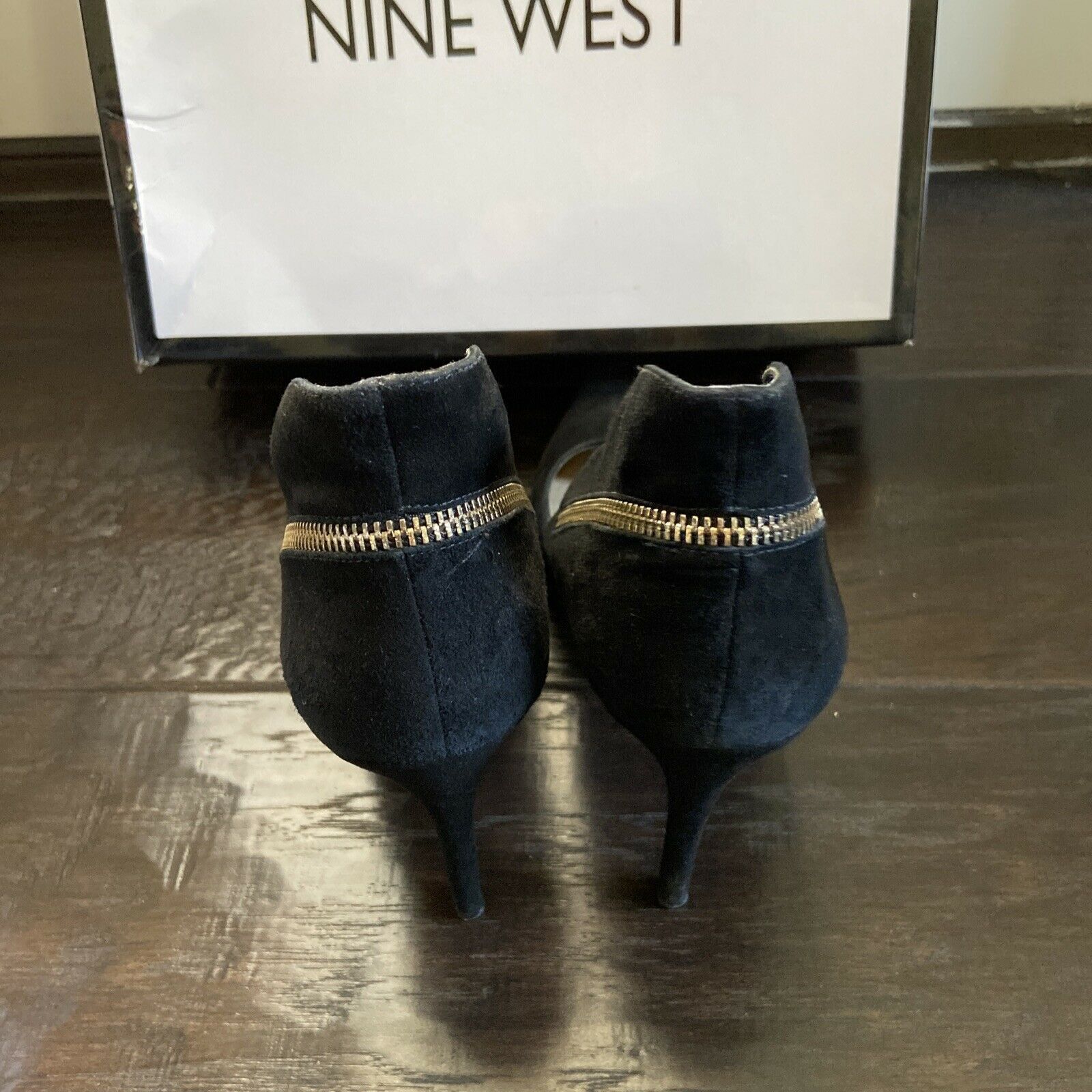 Nine West Nine West Felycia Black Suede Pointed Toe Heel Zipper 9.5 Size US 9.5 / IT 39.5 - 3 Thumbnail
