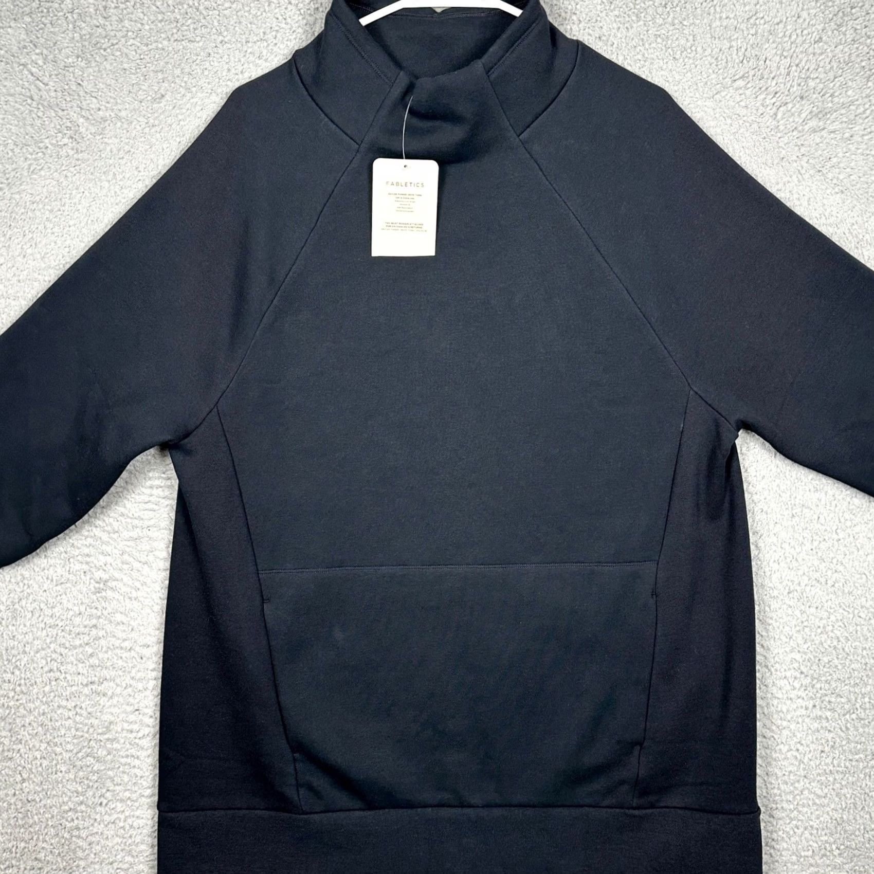 Fabletics Fabletics Sweatshirt Tunic 2XL Black Zaylee Funnel Neck Raglan Long Sleeve Pocket Relaxed Fit Womens Size XXL / US 16-18 / IT 52-54 - 3 Thumbnail