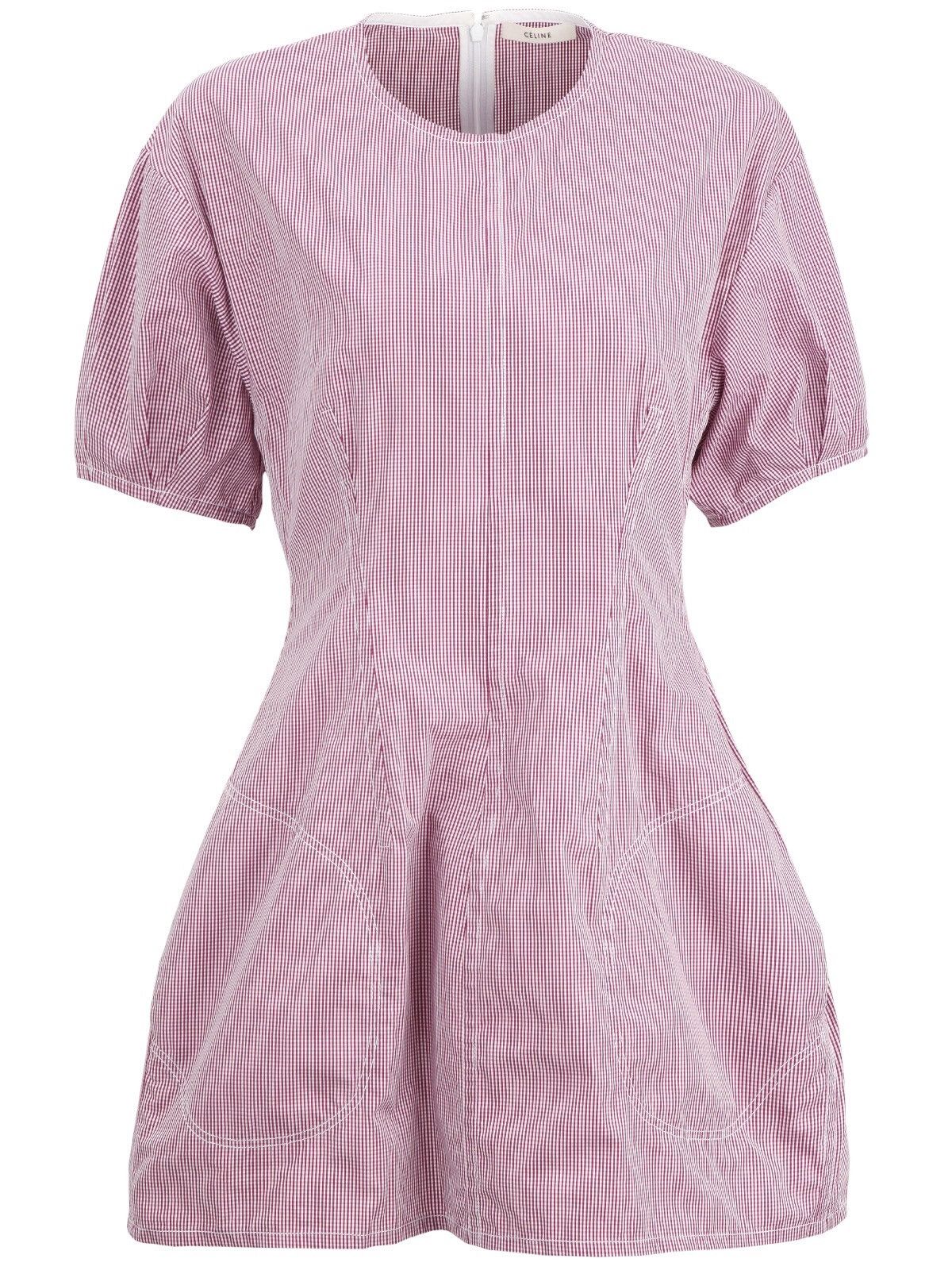 Celine Pink Checkered Dress from Old Celine Size S / US 4 / IT 40 - 1 Thumbnail