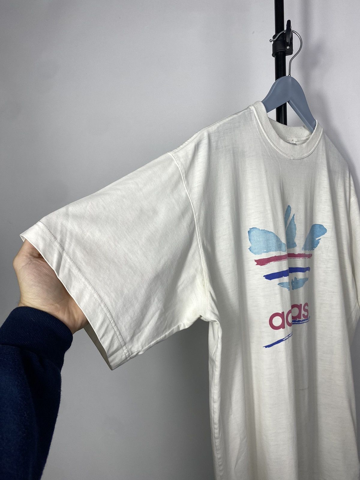 Adidas × Vintage Vintage 90s Adidas T Shirt Big Logo Style Boxy Rap Size US M / EU 48-50 / 2 - 4 Thumbnail