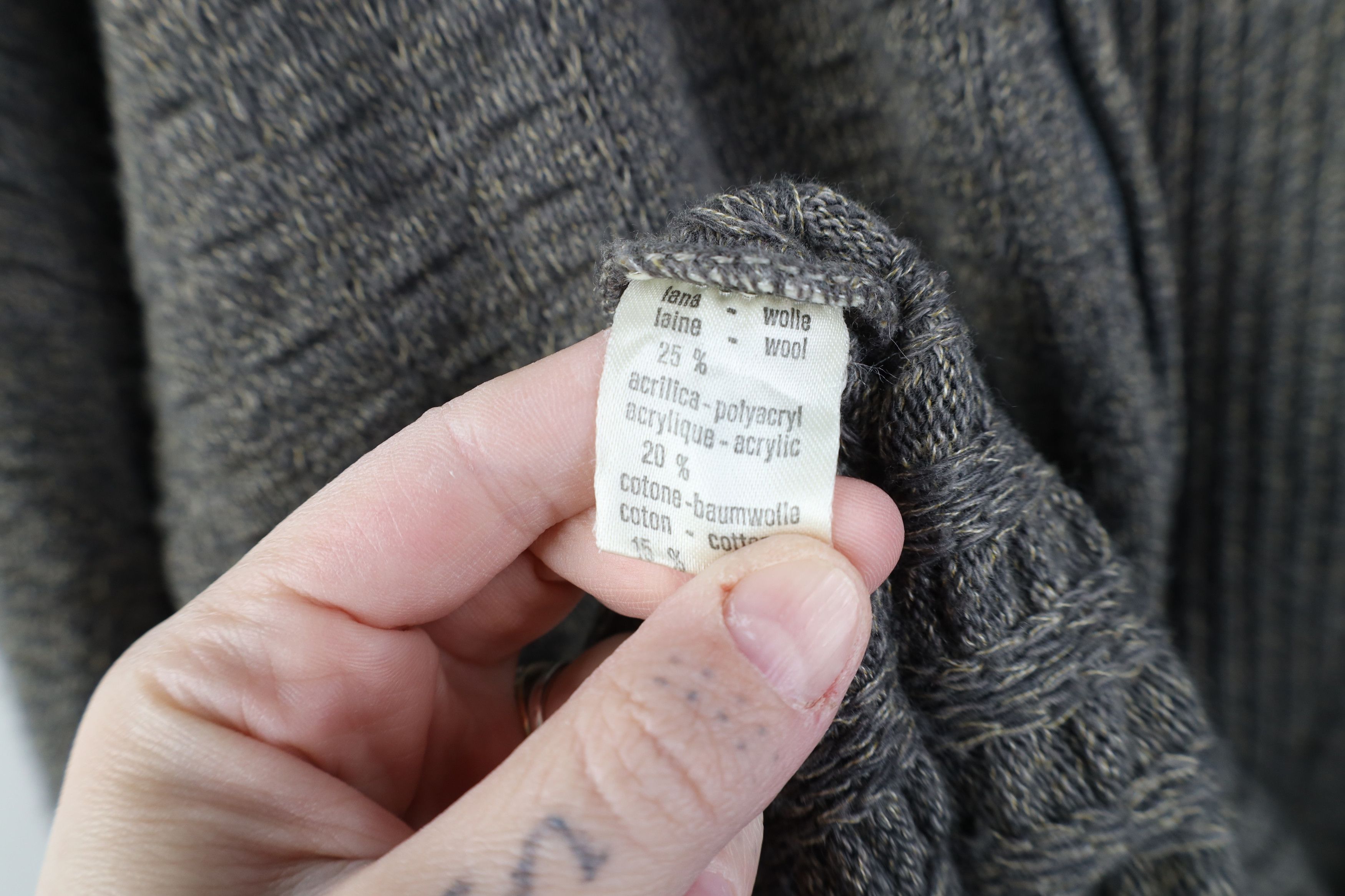 Vintage Vintage 70s 80s Streetwear Asymmetric Collared Sweater Wool Size US L / EU 52-54 / 3 - 9 Thumbnail