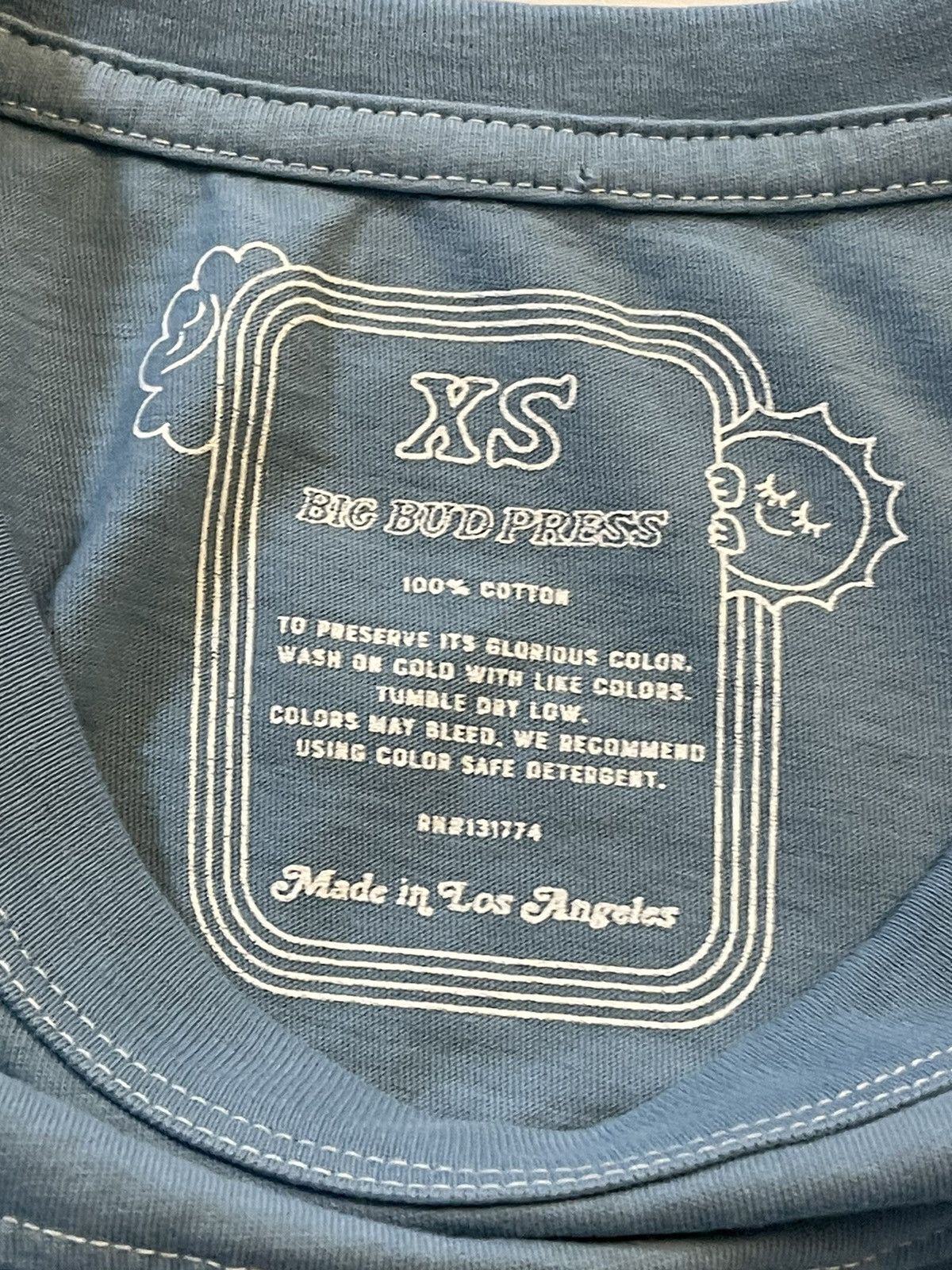 Big Bud Press Big Bud Press Sz XS Jr. Varsity T-shirt Tee Made In LA Blue Size XS / US 0-2 / IT 36-38 - 2 Thumbnail