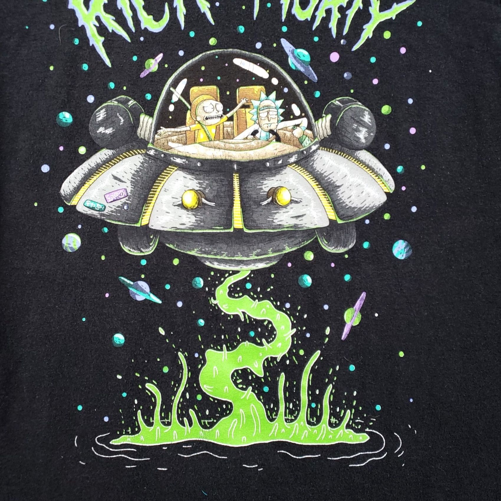Vintage Rick And Morty T Shirt Mens M Black Crew Neck Short Sleeve UFO Size US M / EU 48-50 / 2 - 5 Thumbnail
