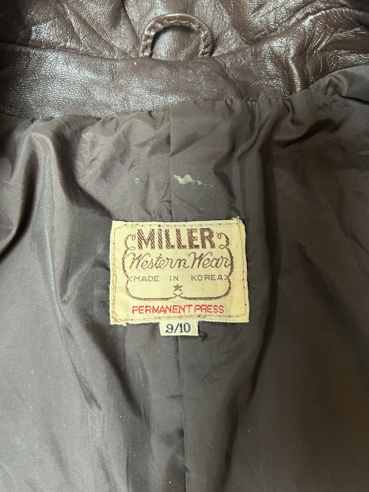 Japanese Brand MILLER LEATHER JACKET Size XS / US 0-2 / IT 36-38 - 7 Thumbnail