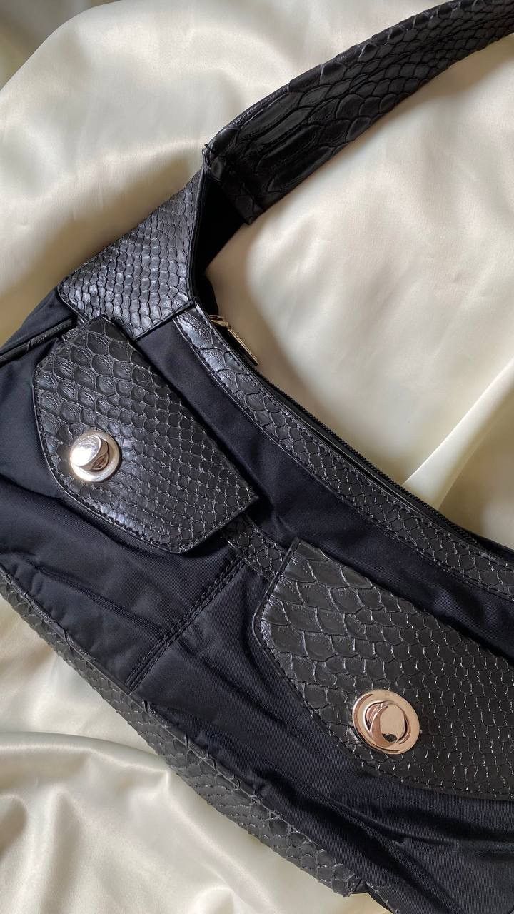 Vintage Vintage leatherette black shoulder bag Size ONE SIZE - 9 Thumbnail
