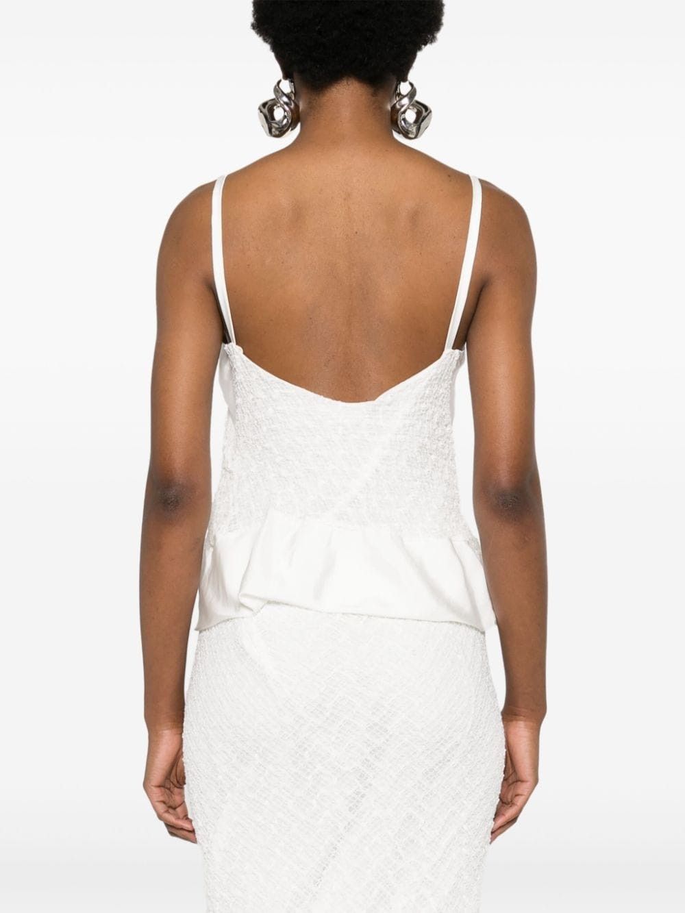 Jil Sander o1y1025 Blouse in White Size M / US 6-8 / IT 42-44 - 4 Thumbnail