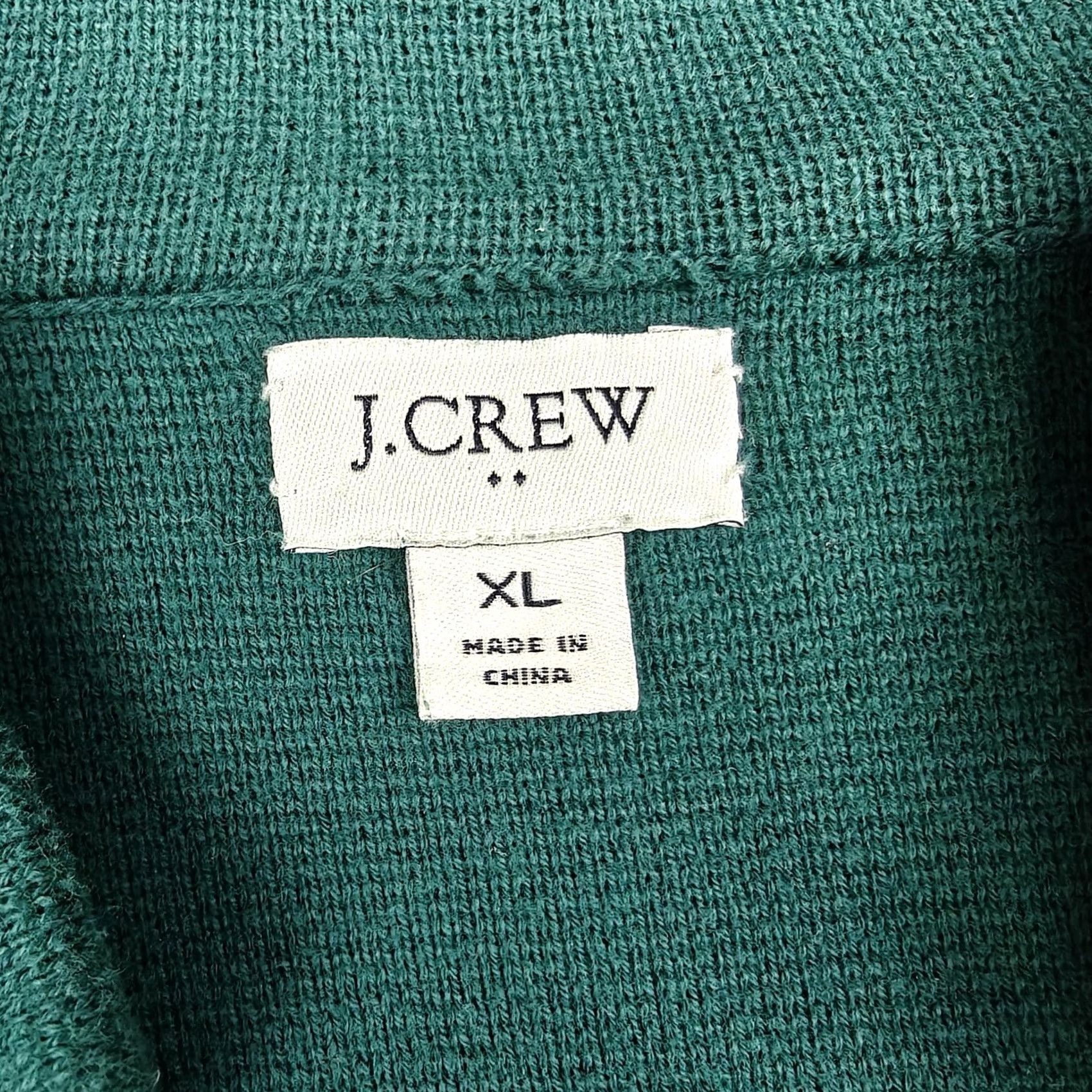J.Crew J. Crew Cardigan Womens XL Green 100% Cotton Knit Collared Button Front Sweater Size XL / US 12-14 / IT 48-50 - 3 Thumbnail
