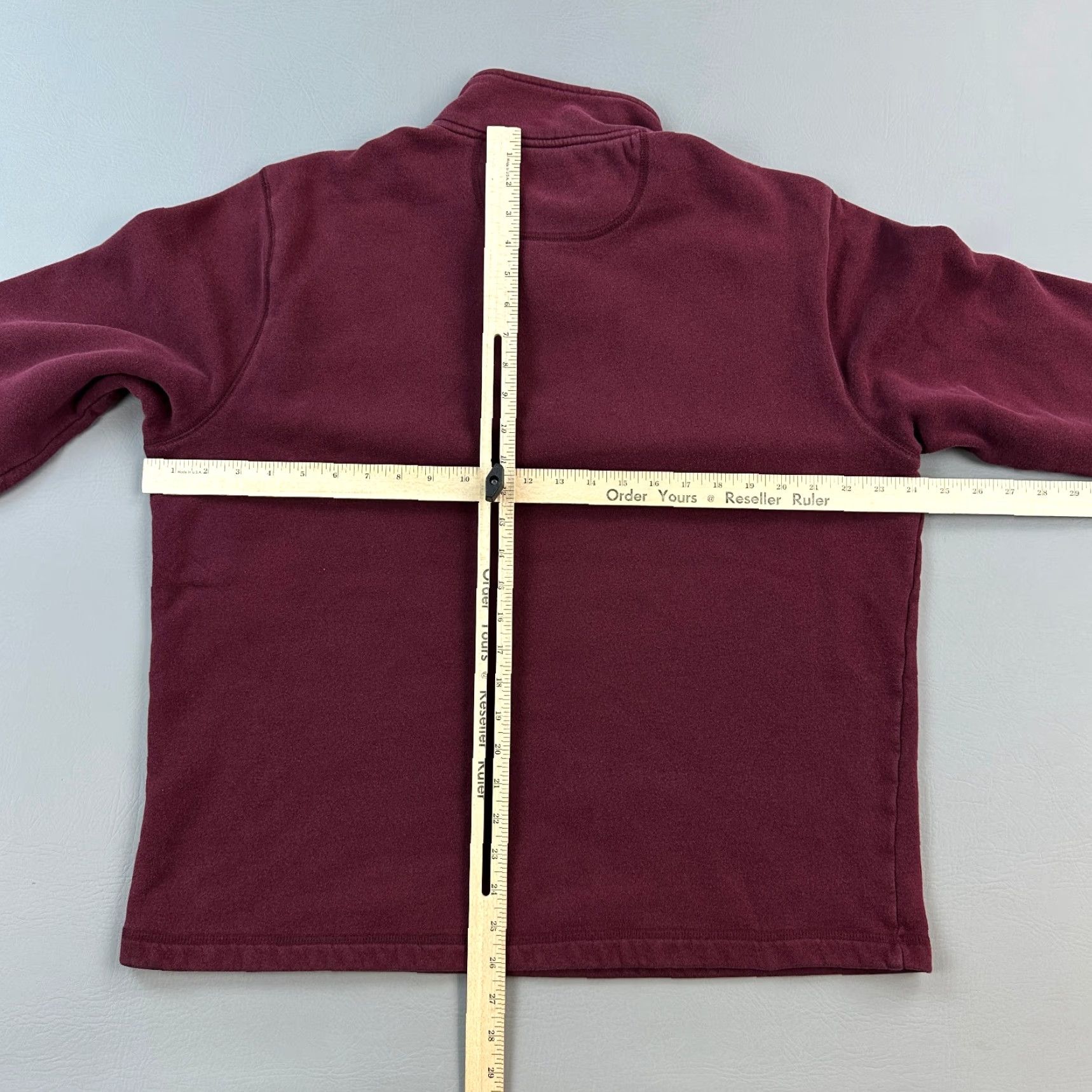 Vintage VINTAGE St Johns Bay Pullover Mens Large Burgundy Fleece 1/4 Zip Sweatshirt Y2K Size US L / EU 52-54 / 3 - 6 Thumbnail
