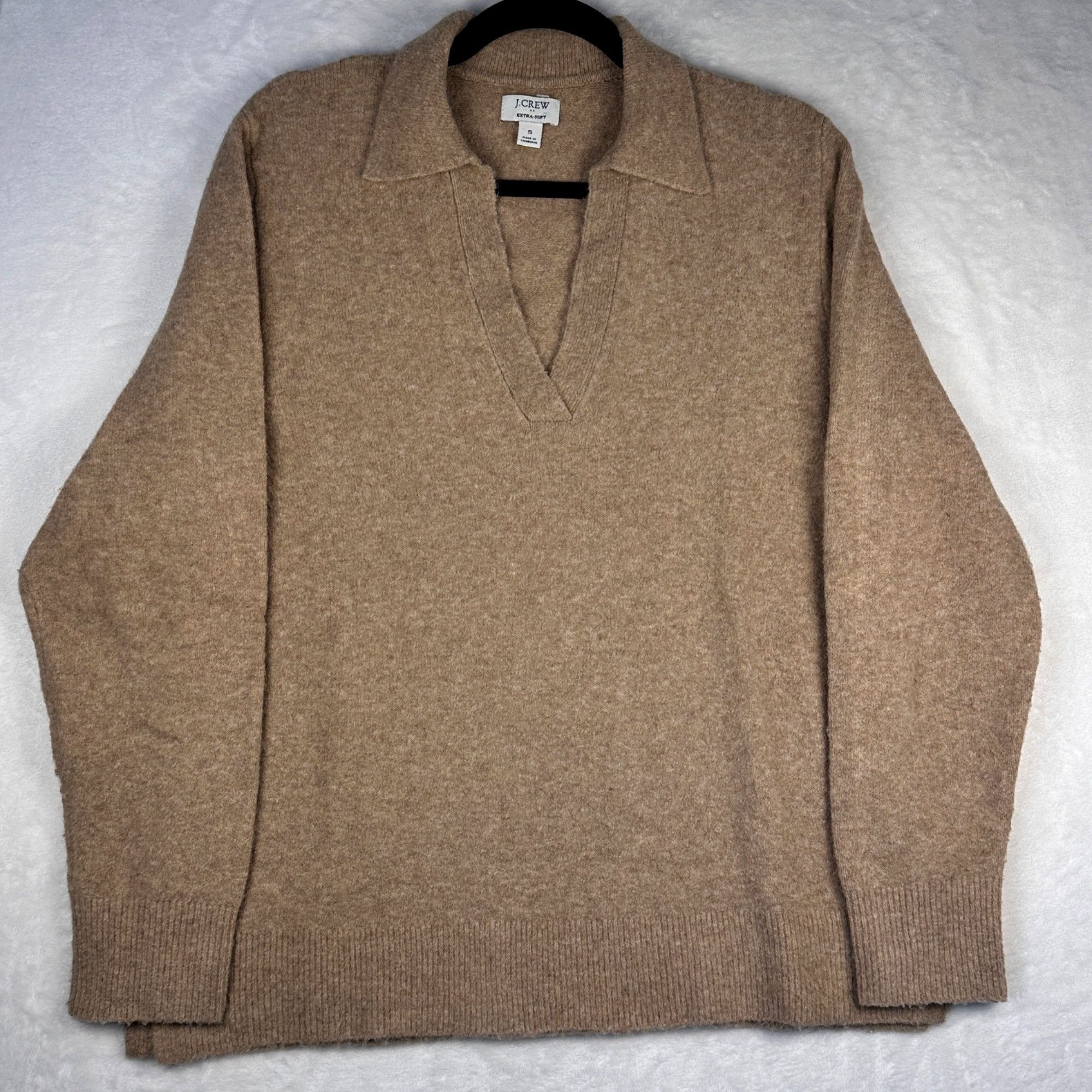 J.Crew J.Crew Womens Extra-Soft Collared V-Neck Wool Sweater Small Size S / US 4 / IT 40 - 3 Thumbnail