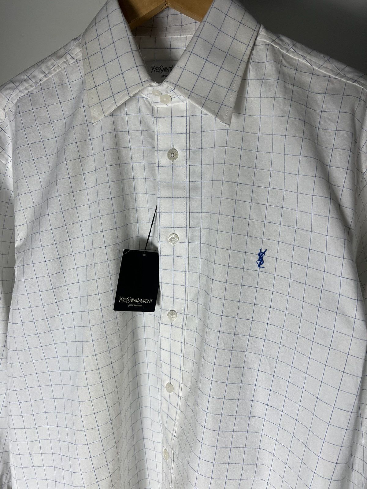 Saint Laurent Paris VINTAGE YVES SAINT LAURENT CLASSIC DESIGNER SHIRT RETRO 90s Size US XL / EU 56 / 4 - 12 Thumbnail