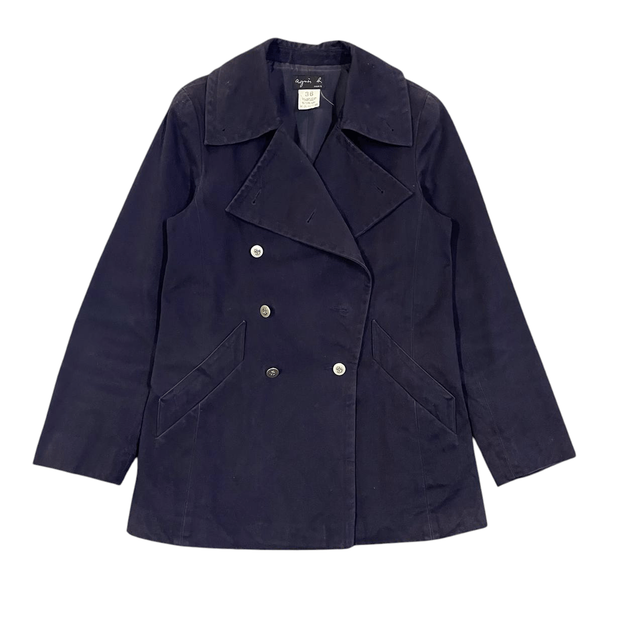 agnes b. Vintage Agnes B. Paris Double Breasted Coat Size XS / US 0-2 / IT 36-38 - 1 Thumbnail